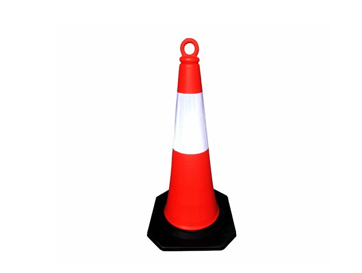 75cm Traffic Safety Warning Barrier Cone with Chain Loop