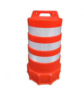 Highly Visible Traffic Control Barrel