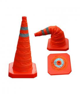 Retractable Traffic Safety Warning Cone with ABS Base