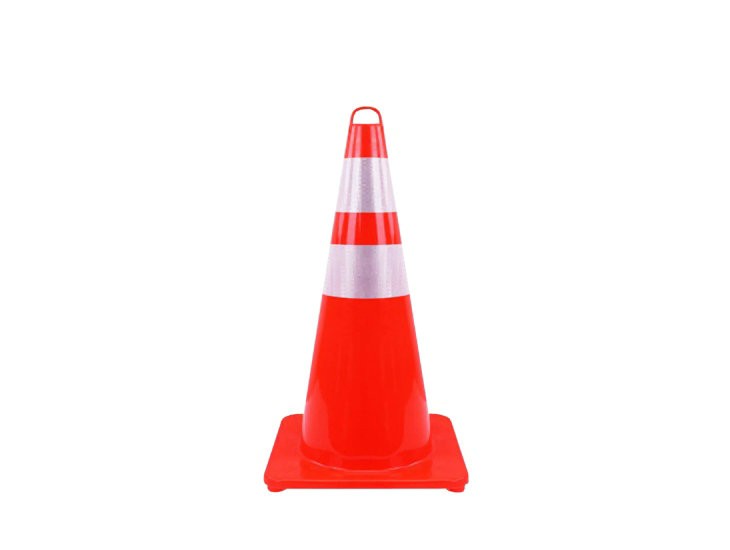 70cm Soft PVC Road Safety Barricade Cone with Top Ring