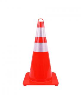 70cm Soft PVC Road Safety Barricade Cone with Top Ring
